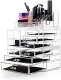 Acrylic Jewelry and Cosmetic Storage Makeup Organizer Set, 5 Piece Large-le-home-chic.myshopify.com-MAKE UP ORGANIZERS