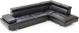 Black Leather Stylish Sectional (2 Boxes)-le-home-chic.myshopify.com-SOFA