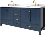 73" Inch Double Sink Bathroom Vanity in Midnight Blue with Rectangle Sinks-le-home-chic.myshopify.com-BATHROOM VANITY SET