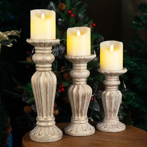Pillar Candle Holders Set of 3 -- Home Coffee Table Decor-le-home-chic.myshopify.com-CANDLES