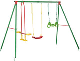 3 in 1 Kids Swing Set w/ Monkey Bar Rings Glider and Adjustable Hanging Rope-le-home-chic.myshopify.com-KIDS SWING SET