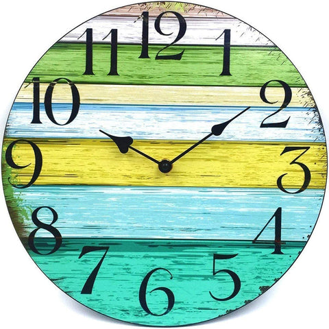 12" Silent Wall Clock Battery Operated Non-Ticking-le-home-chic.myshopify.com-CLOCKS