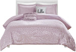 Girls Bedroom Décor, Full/Queen, Zoey Triangle Purple/Silver-le-home-chic.myshopify.com-COMFORTER SET