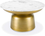 Round LUXE Marble Coffee Table, Antique Brass-le-home-chic.myshopify.com-COFFEE TABLE