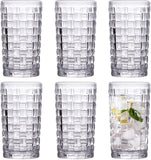 6 Pack Drinking Glasses, 11 oz Romantic Tall Water Glasses-le-home-chic.myshopify.com-GLASSWARE