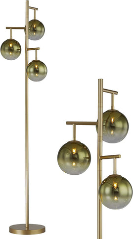 Gold Tree Floor Lamp with 3 Elegant Glass Lamp Head-le-home-chic.myshopify.com-FLOOR LAMP