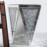 Mirrored End Table with Crystal Inlay, Square Modern Side Table-le-home-chic.myshopify.com-END TABLE