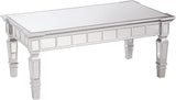 LUXE Mirrored Matte Silver Trim Coffee Table-le-home-chic.myshopify.com-COFFEE TABLE