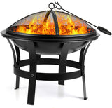 Fire Pit Outdoor Wood Burning Steel BBQ Grill-le-home-chic.myshopify.com-LE HOME CHIC