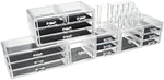 Acrylic Jewelry and Cosmetic Storage Makeup Organizer Set, 5 Piece Large-le-home-chic.myshopify.com-MAKE UP ORGANIZERS