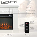 32" Freestanding Electric Fireplace Heater with LED Log Flame-le-home-chic.myshopify.com-FIREPLACE