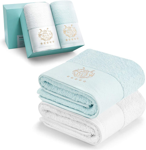 100% Cotton Bath Towels 24x57 in Large Soft Plush Absorbent-le-home-chic.myshopify.com-TOWELS