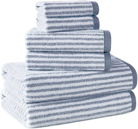 Farmhouse Quick Dry Bath Towel Set, Cotton 6 Piece Set-le-home-chic.myshopify.com-TOWELS