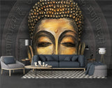 Buddha Wallpaper Gold Style Gautama Wall Murals-le-home-chic.myshopify.com-WALLPAPER
