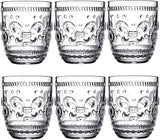 6 Pack Romantic Drinking Glasses, 10 oz Vintage Water Glasses Tumblers-le-home-chic.myshopify.com-GLASSWARE