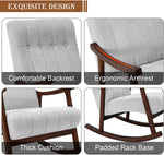 Upholstered Rocking Chair with Fabric Padded Seat-le-home-chic.myshopify.com-ROCKING CHAIR