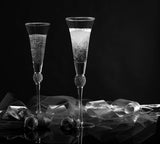 Wedding Champagne Flutes - Rhinestone"DIAMOND" Studded-le-home-chic.myshopify.com-GLASSWARE