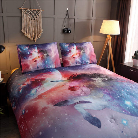 Unicorn Galaxy Comforter Set Queen Size-le-home-chic.myshopify.com-COMFOTER SET