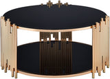 Coffee Table - - Gold & Black Glass-le-home-chic.myshopify.com-COFFEE TABLE