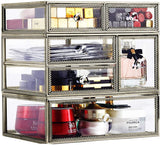 Large Antique Mirror Glass Makeup Organizer Jewelry Display-le-home-chic.myshopify.com-MAKE UP ORGANIZERS