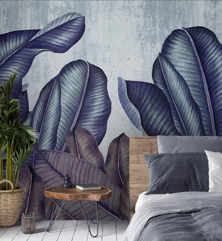 Colorful Banana Leaf Wall Mural Tropical-le-home-chic.myshopify.com-WALLPAPER