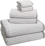 100% Cotton Textured Bath Towels, 6 Piece Bathroom Towel Set-le-home-chic.myshopify.com-TOWELS