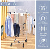 3-Tier Collapsible Laundry Rack Stand Garment Drying Station-le-home-chic.myshopify.com-DRYING RACK