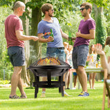Fire Pit Outdoor Wood Burning Steel BBQ Grill-le-home-chic.myshopify.com-LE HOME CHIC