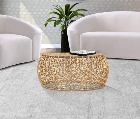 Contemporary Solid Gold Round Coffee Table-le-home-chic.myshopify.com-COFFEE TABLE