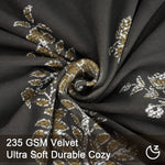 Luxurious Velvet Printed Duvet Cover Set Queen Size, 3 Pieces-le-home-chic.myshopify.com-DUVET SET
