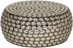 Modern Textured Iron Coffee Table, Nickel Antique-le-home-chic.myshopify.com-COFFEE TABLE