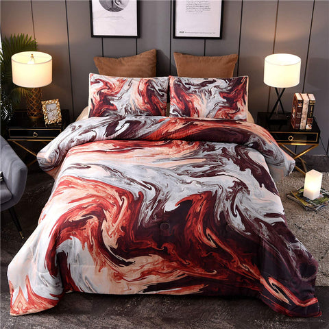 Queen Size Bedding Comforter Sets, 3 Pcs Marble-le-home-chic.myshopify.com-COMFOTER SET