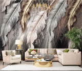 Feather Wallpaper Nordic Feather Wall Mural-le-home-chic.myshopify.com-WALLPAPER