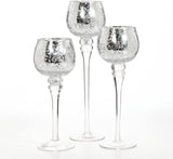 Set of 3 Crackle Glass Tealight Holders-le-home-chic.myshopify.com-CANDLES