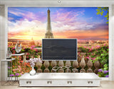 City Wallpaper Eiffel Tower Wall Mural Sunrise in the Paris-le-home-chic.myshopify.com-WALLPAPER