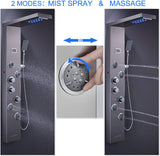 Shower Panel Tower System, 6 in 1 Stainless Steel LED-le-home-chic.myshopify.com-SHOWERHEADS
