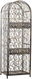 45 Bottle Wrought Iron Wine Rack Jail with Lock - Antique Bronze-le-home-chic.myshopify.com-WINE RACK