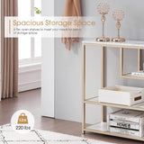 3-Tier Console Table with Storage, White Entryway Table-le-home-chic.myshopify.com-CONSOLE TABLE