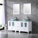 60Inch White Bathroom Vanity with Sink Combo-le-home-chic.myshopify.com-BATHROOM VANITY SET
