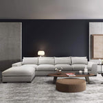 155" Wide Reversible Sofa Chaise, Feather Filled U Shaped-le-home-chic.myshopify.com-SECTIONAL SOFA