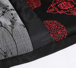 7 Piece Comforter Set King-Gray and Red Jacquard Patchwork-le-home-chic.myshopify.com-COMFORTER SET