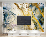 Wallpaper Dark Blue Ocean Brush Wall Murals Gold Style-le-home-chic.myshopify.com-WALLPAPER