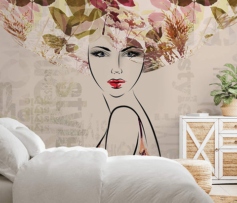 Art Wallpaper Woman Face Art Wall Mural-le-home-chic.myshopify.com-WALLPAPER