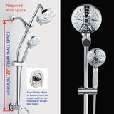34" Adjustable Drill-Free Slide Bar with 48-setting Showerhead Combo-le-home-chic.myshopify.com-SHOWERHEADS