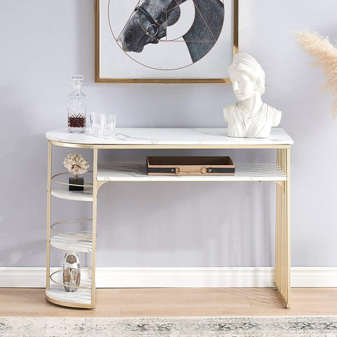 Console Table with Storage, Modern Gold-le-home-chic.myshopify.com-CONSOLE TABLE