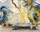 Wallpaper Dark Blue Ocean Brush Wall Murals Gold Style-le-home-chic.myshopify.com-WALLPAPER