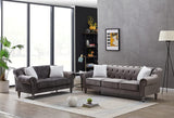 Grey Upholstered Velvet Sofa-le-home-chic.myshopify.com-SOFA
