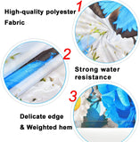 4 Pcs Flower Butterfly Shower Curtain Set with Non-Slip Rug-le-home-chic.myshopify.com-CURTAINS