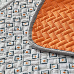 BOHO 3-Piece Geometric Orange Tribal King Quilt Set-le-home-chic.myshopify.com-QUILT SET