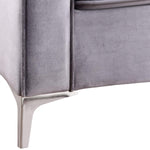 2pc Modern  Set - Upholstered Gray Velvet-le-home-chic.myshopify.com-SECTIONAL SOFA